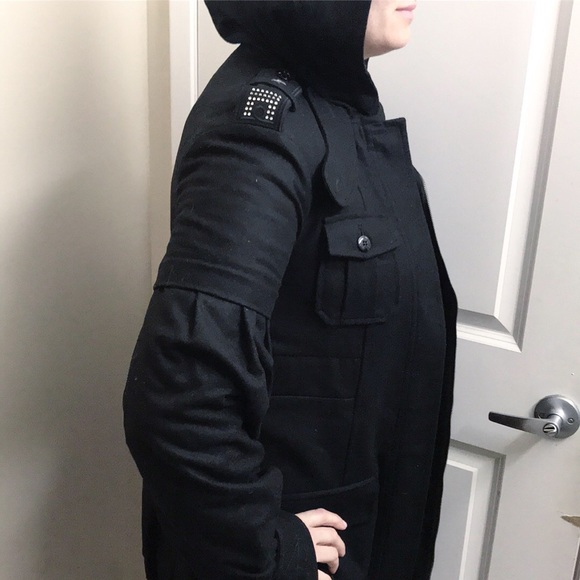 Patrizia Pepe Hooded  Wool Coat - Picture 4 of 8